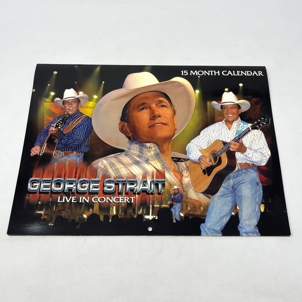 Vtg George Strait Calendar 2005 15 Month Live in Concert Country Western Music